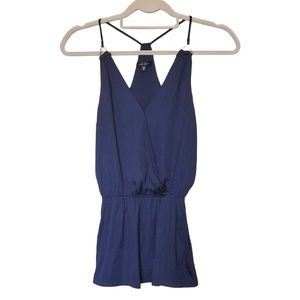 Navy Blue Blouse Top with Straps